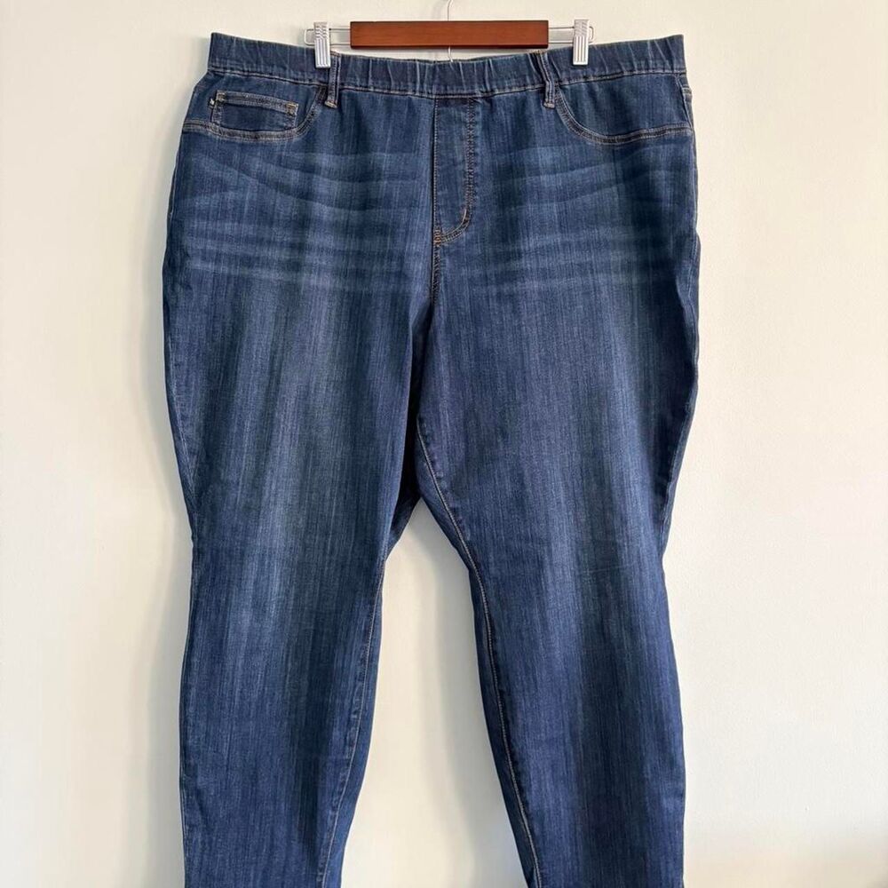 Judy Blue Jeans Whiskered Slim Fit Pull on Womens Size 24 Plus